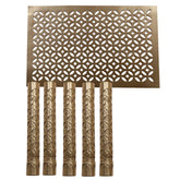 Kuber Industries PVC Soft Leather 6 Pieces Dining Table Placemat Set (Gold) -CTKTC29147